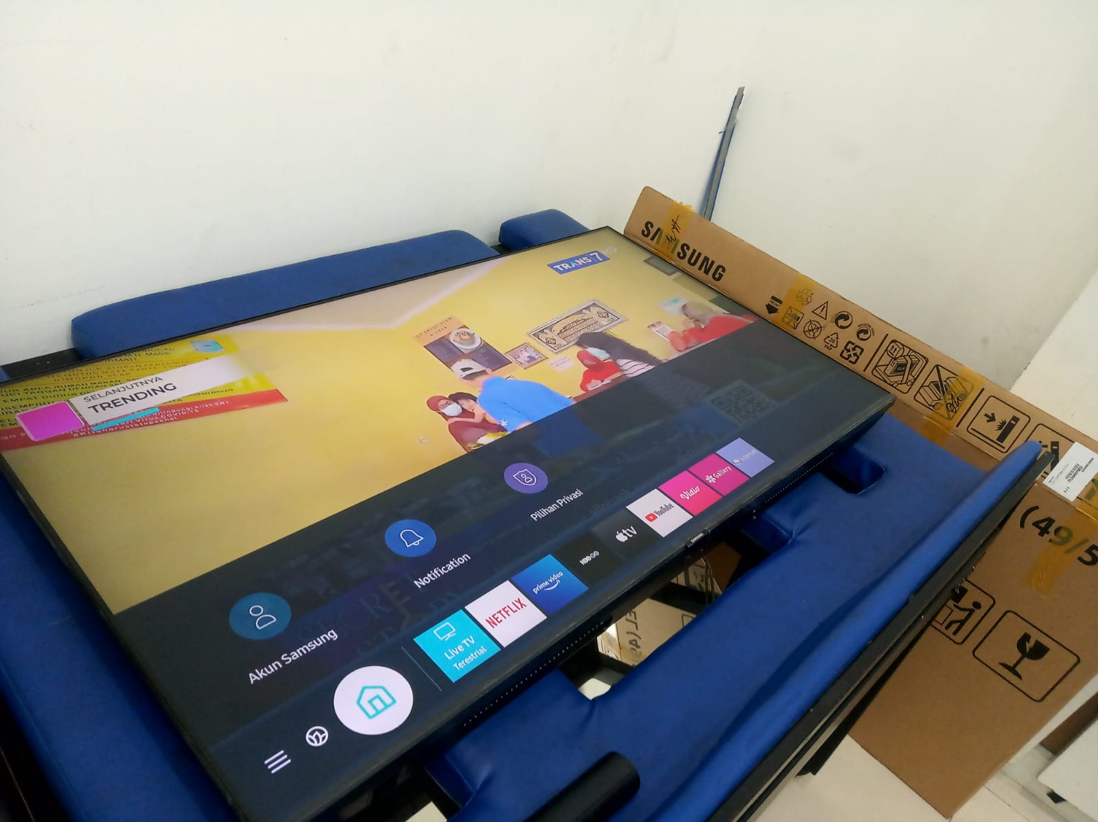 Hasil penggantian layar LED TV Samsung