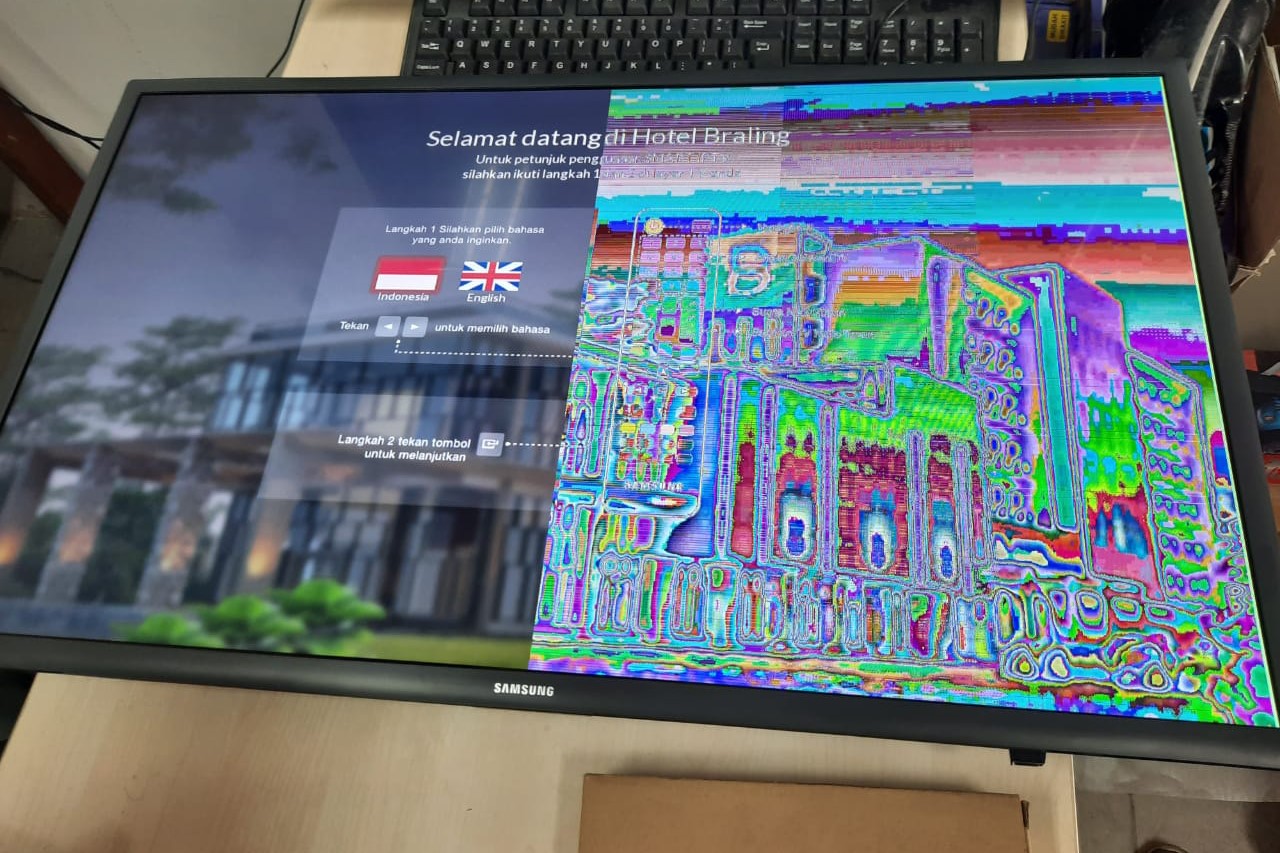 Kerusakan layar klise pada TV LED Samsung