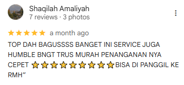 Penilaian bintang 5 dari Syaqilah Amaliyah